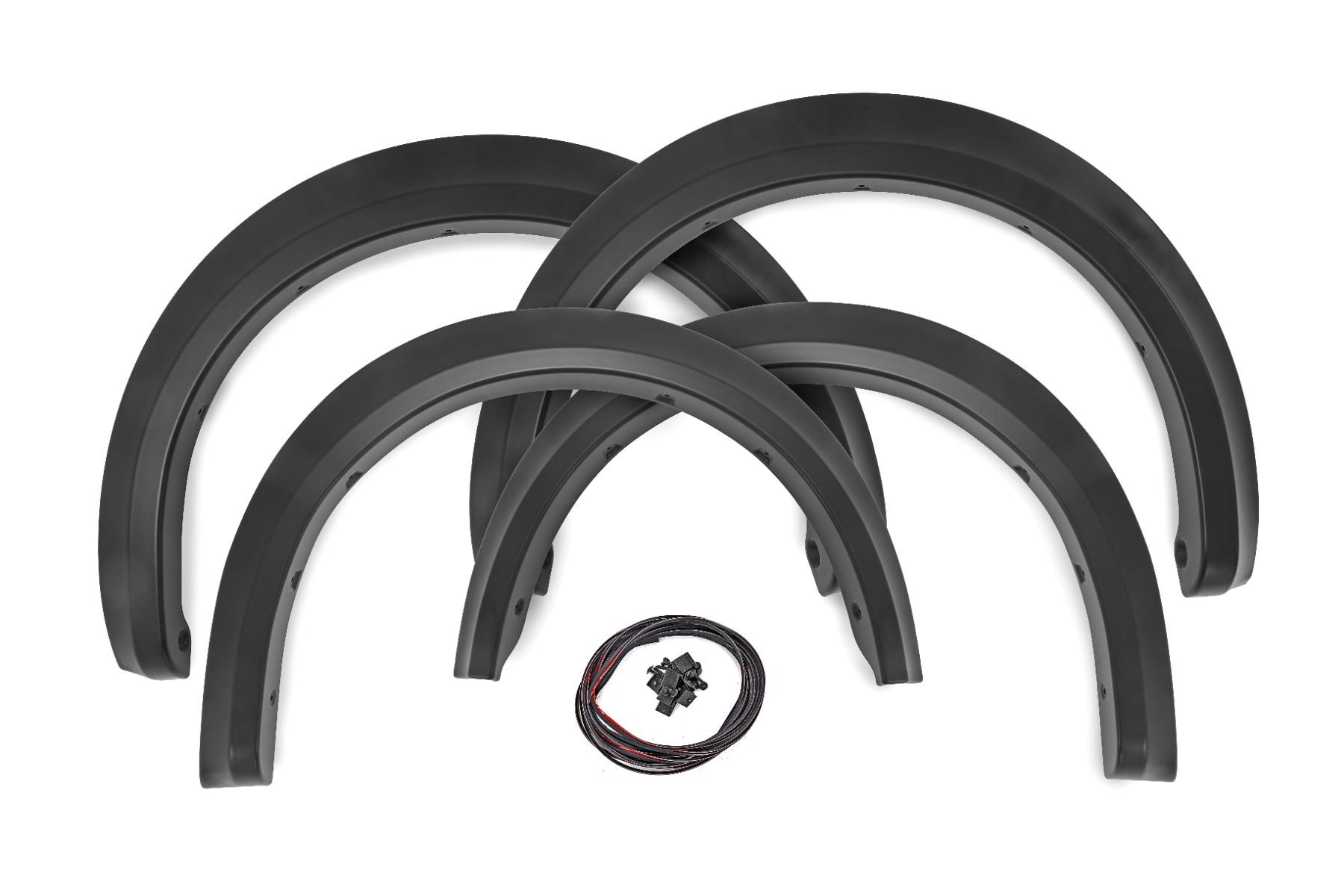 Rough Country Fender Flares Sport JS Iconic Silver Ford Maverick 2WD/4WD (2022-2026) (2022-2026 Maverick) - S-F32241-JS