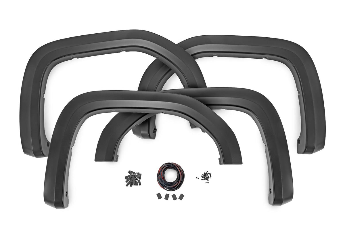 Rough Country Fender Flares Sport G6M Titanium Rush GMC Sierra 1500 2WD/4WD (19-26) (2019-2026 Sierra 1500, Sierra 1500 Limited) - S-G11911-G6M