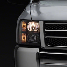 Raxiom Euro Headlights; Black Housing; Clear Lens (2007-2013 Silverado 1500) - S112706