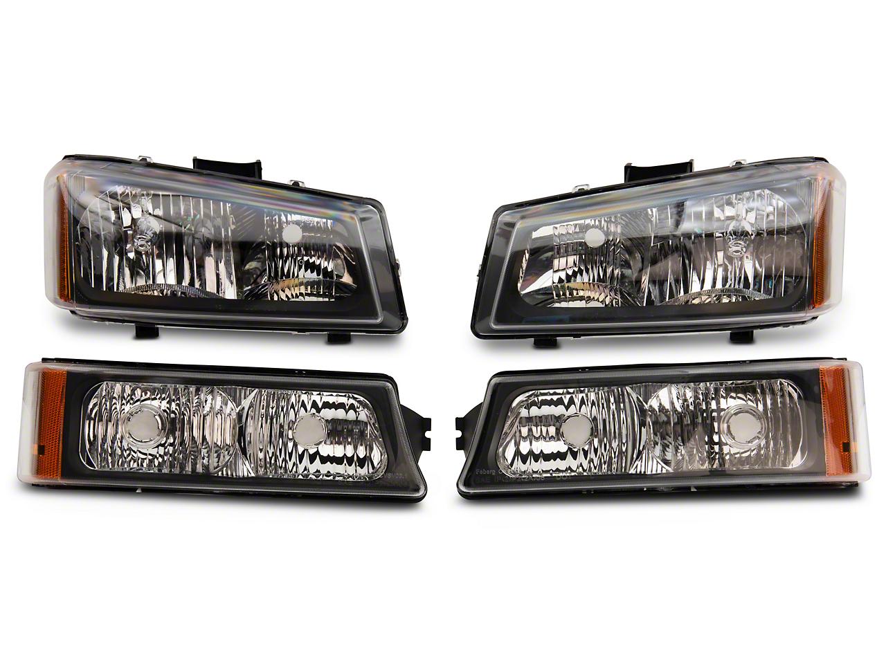 Raxiom Axial Series Oem Style Replacement Headlights; Chrome Housing; Clear Lens (2003-2006 Silverado 1500) - S122320