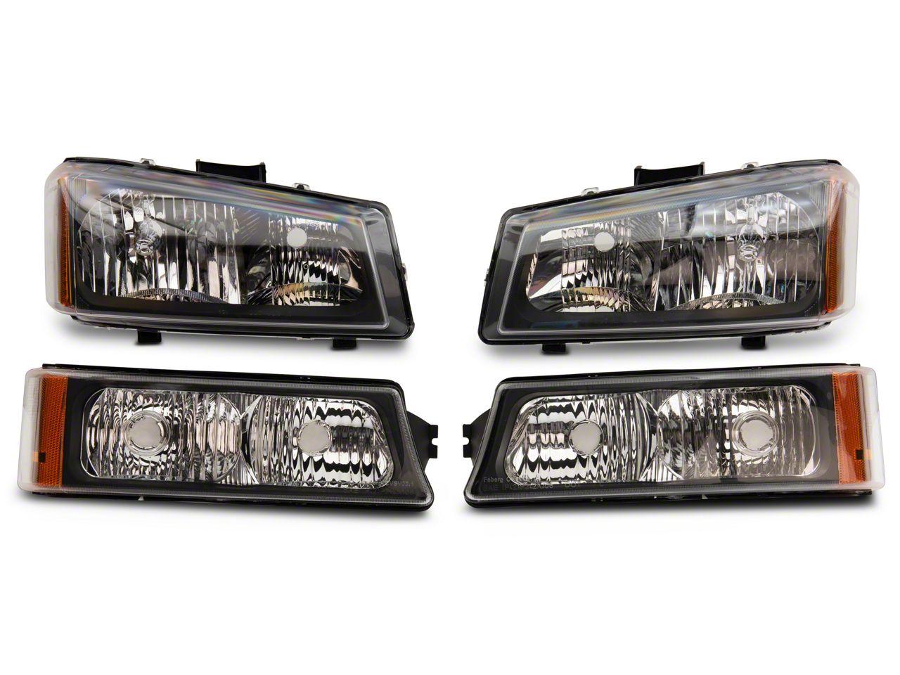 Raxiom Axial Series Oem Style Replacement Headlights; Chrome Housing; Clear Lens (2003-2006 Silverado 1500) - S122320