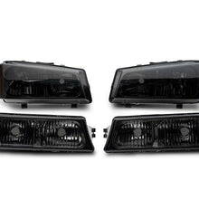 Raxiom Axial Series Oem Style Replacement Headlights; Chrome Housing; Smoked Lens (2003-2006 Silverado 1500) - S122321