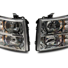 Raxiom Axial Series Oem Style Replacement Headlights; Chrome Housing; Clear Lens (2007-2014 Silverado 1500, Silverado 2500 HD, Silverado 3500 HD) - S122323