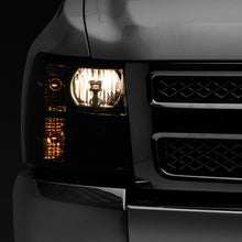 Raxiom Axial Series Oem Style Replacement Headlights; Chrome Housing; Smoked Lens (2007-2014 Silverado 1500, Silverado 2500 HD, Silverado 3500 HD) - S122324