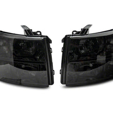 Raxiom Axial Series Oem Style Replacement Headlights; Chrome Housing; Smoked Lens (2007-2014 Silverado 1500, Silverado 2500 HD, Silverado 3500 HD) - S122324