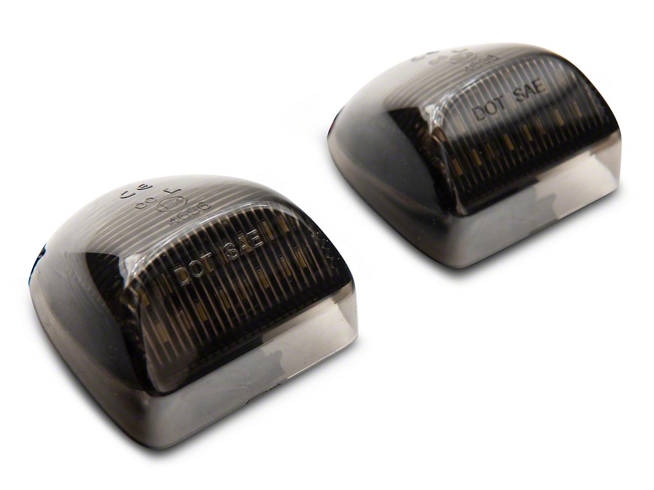Raxiom Axial Series Led License Plate Lamps; Smoked (2001-2013 Silverado 1500, Sierra 1500) - S122507