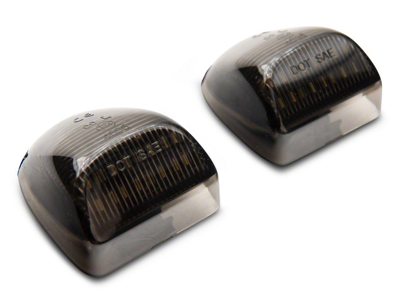Raxiom Axial Series Led License Plate Lamps; Smoked (2001-2013 Silverado 1500, Sierra 1500) - S122507