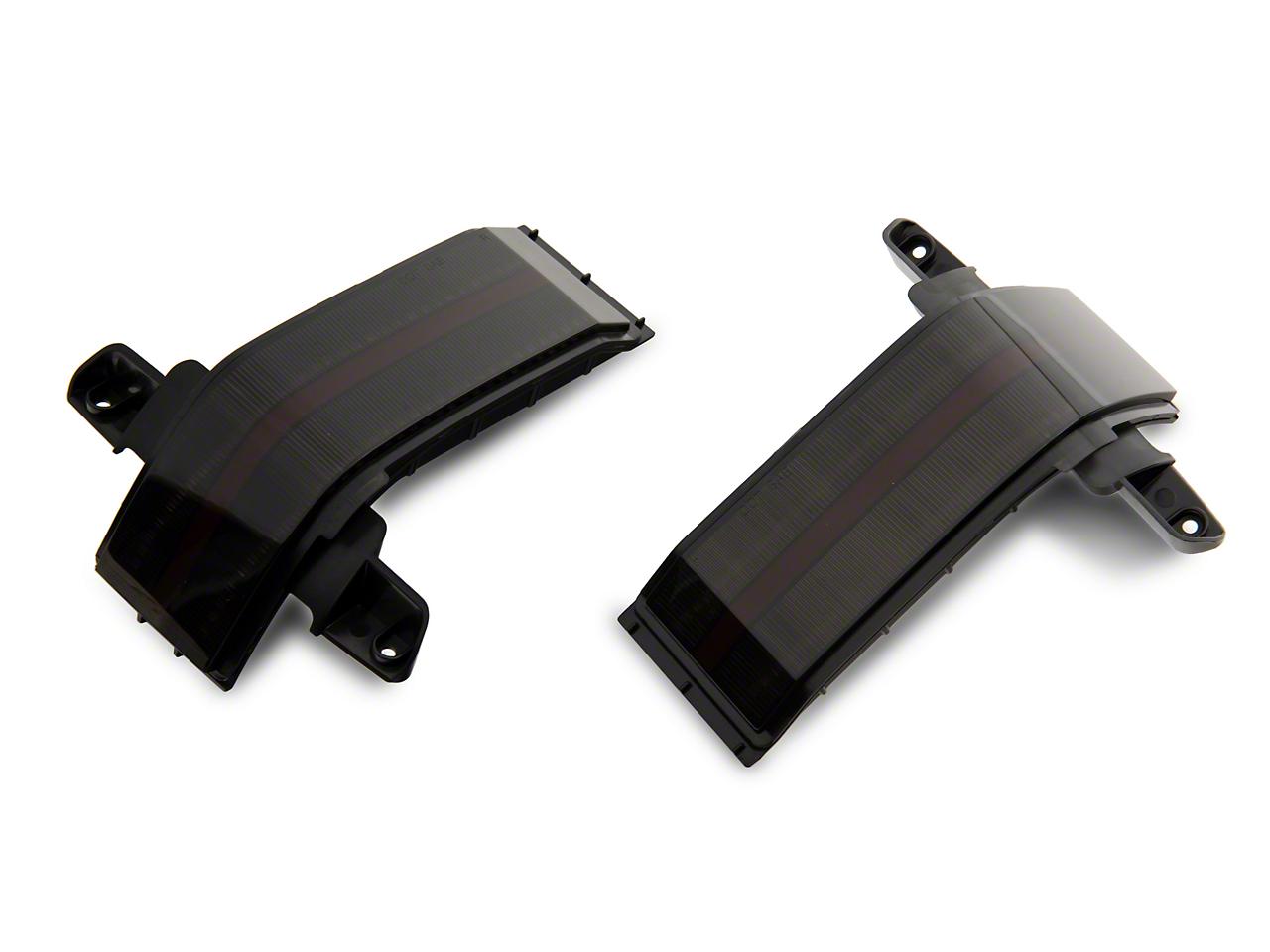Raxiom Axial Series Dual-Row Amber Led Tow Mirror Lights; Smoked (2014-2019 Chevrolet, GMC Fitment) - S127430