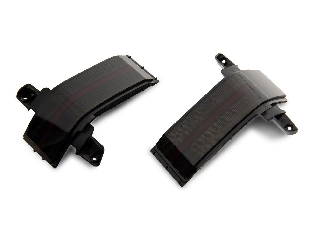 Raxiom Axial Series Dual-Row Amber Led Tow Mirror Lights; Smoked (2014-2019 Chevrolet, GMC Fitment) - S127430