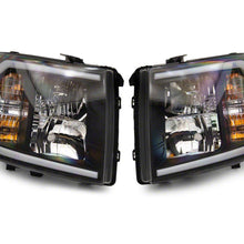 Raxiom Axial Series Headlights With Sequential Led Bar; Black Housing; Clear Lens (2007-2013 Silverado 1500) - S138004