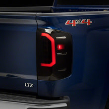 Raxiom Axial Series Led Tail Lights; Black Housing; Smoked Lens (2014-2019 Silverado 1500, Silverado 2500 HD, Silverado 3500 HD) - S151298