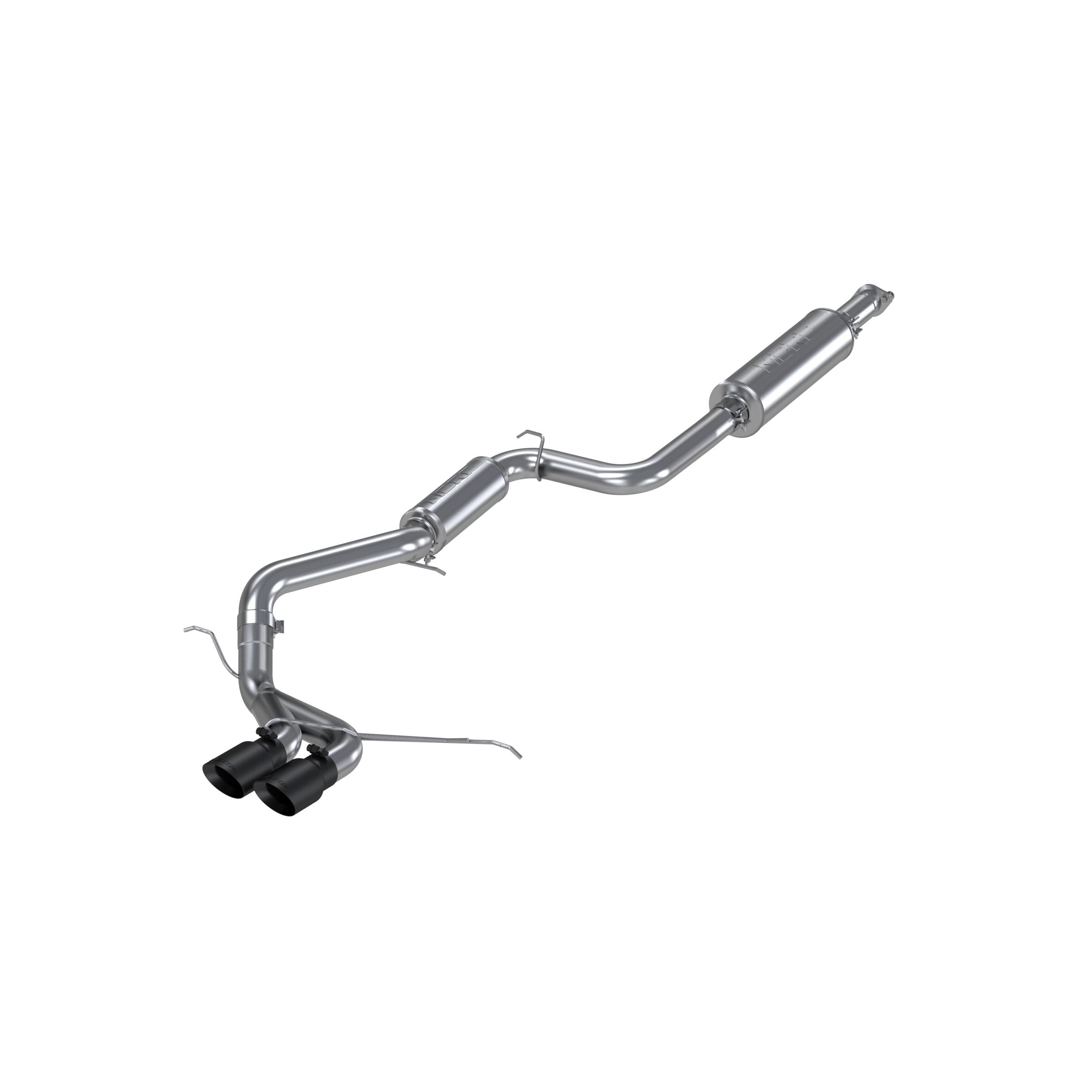 MBRP 3In. Cat-Back Dual Center Rear Outlet. T409 With Blk Tips. (2013-2018 Focus ST) - S4200409BT