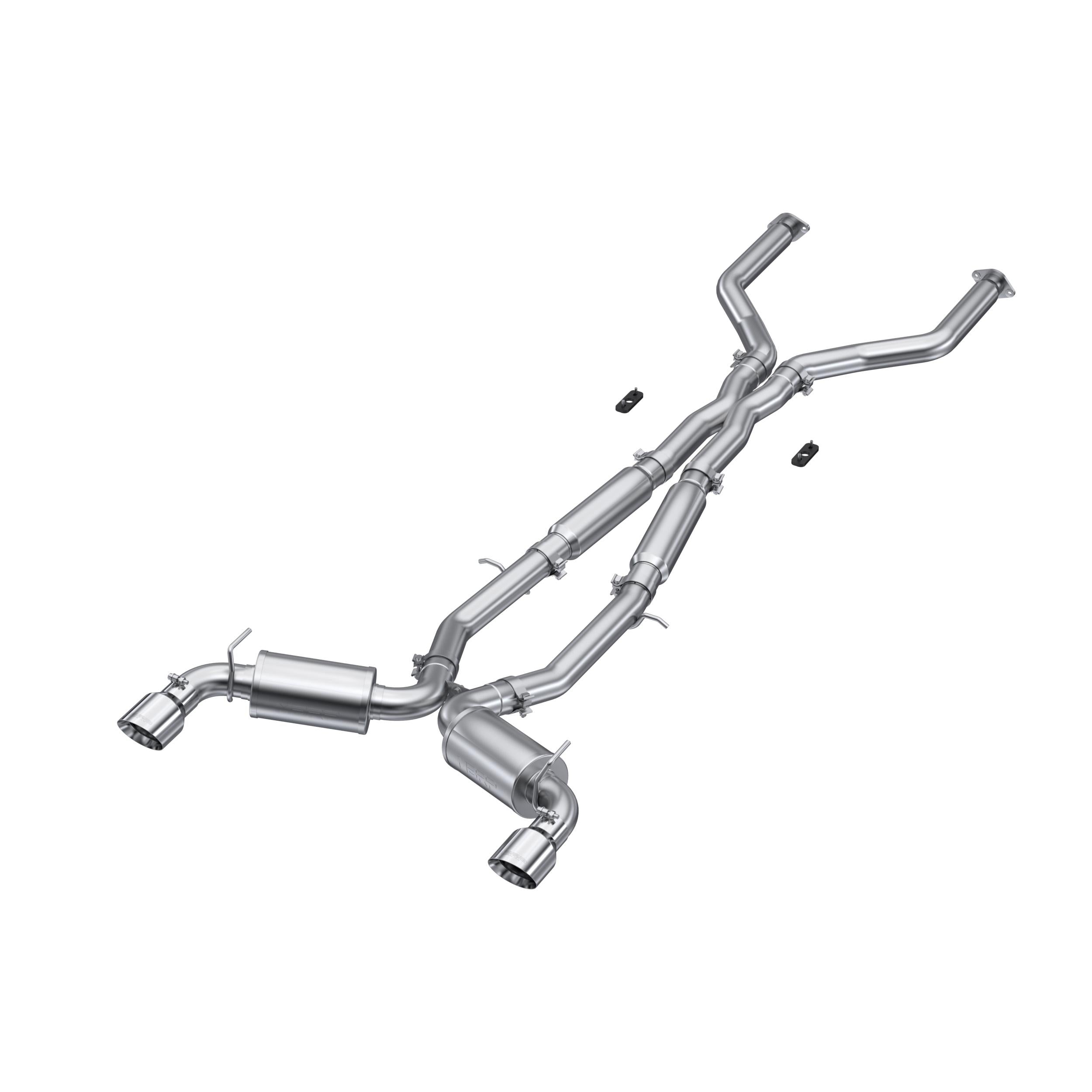 MBRP 3in. Cat-Back; Dual Rear Exit; T304; Street (2017-2022 Q60) - S4406304