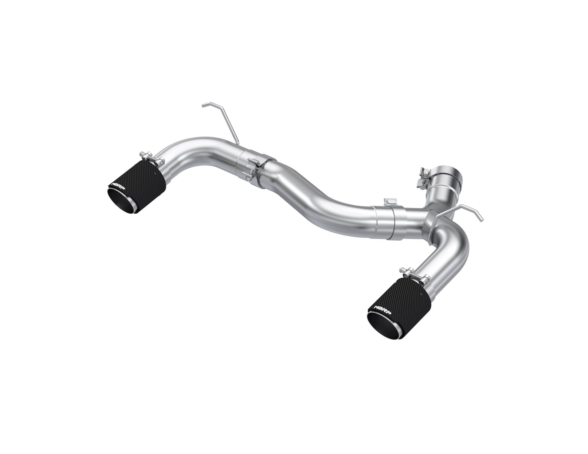 MBRP 3in. Axle-Back; Dual Rear Exit; T304 with CF Tips (2017-2021 M240i, M240i xDrive) - S45003CF