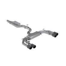 MBRP 3" Cat Back; Quad Split Rear Exit; T304 With Carbon Fiber Tips. (2015-2020 S3) - S46043CF