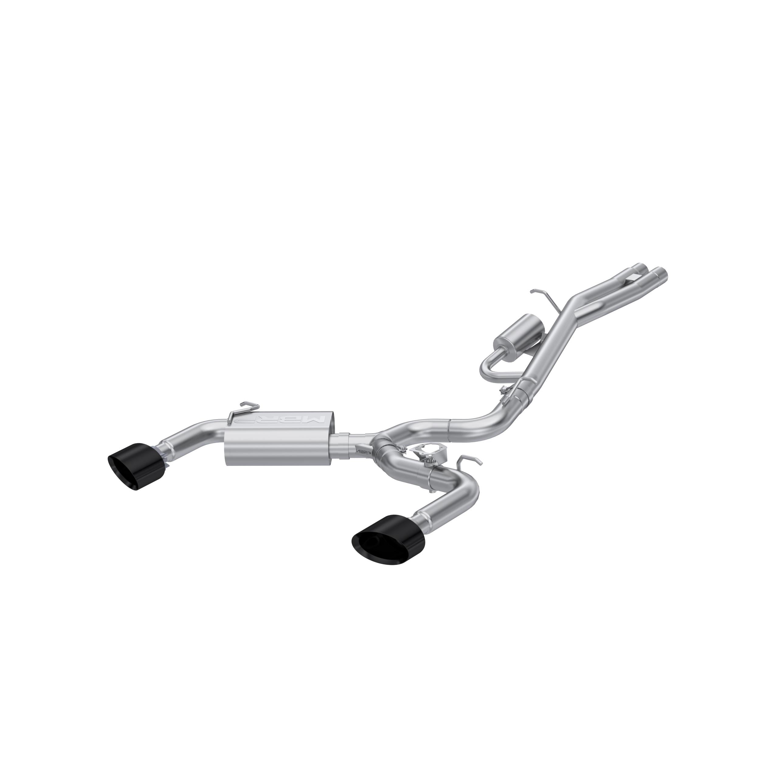MBRP 3In. Cat-Back. Dual Split Rear. T304. Oval Bc Tips (2017-2020 RS3 Base) - S46103BC