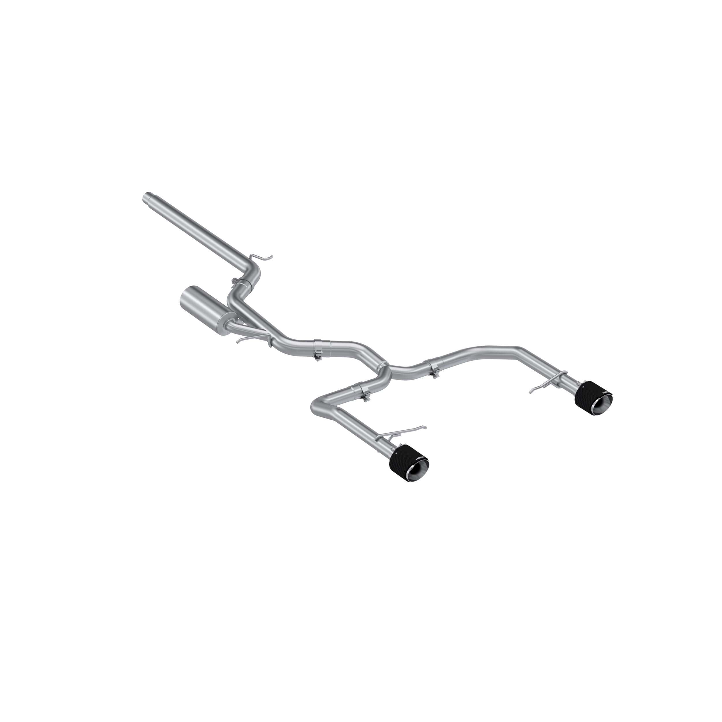 MBRP 3in. Cat-Back - 2.5in. Dual Split Rear - T304 - CF Tips (2022 Jetta GLI) - S46153CF