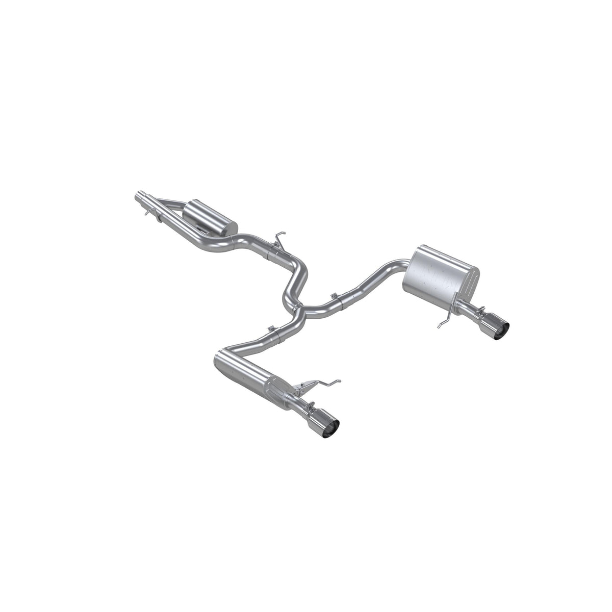 MBRP 3In. Cat-Back.2.5In. Dual Split Rear.T304 (2017-2019 Volkswagen Golf SportWagen, Volkswagen Golf Alltrack) - S4618304