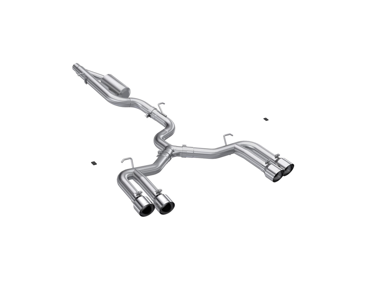MBRP Mbrp 3In. Cat-Back Dual Split Quad Rear Valve Delete T304. (2022-2025 Audi S3) - S4620304