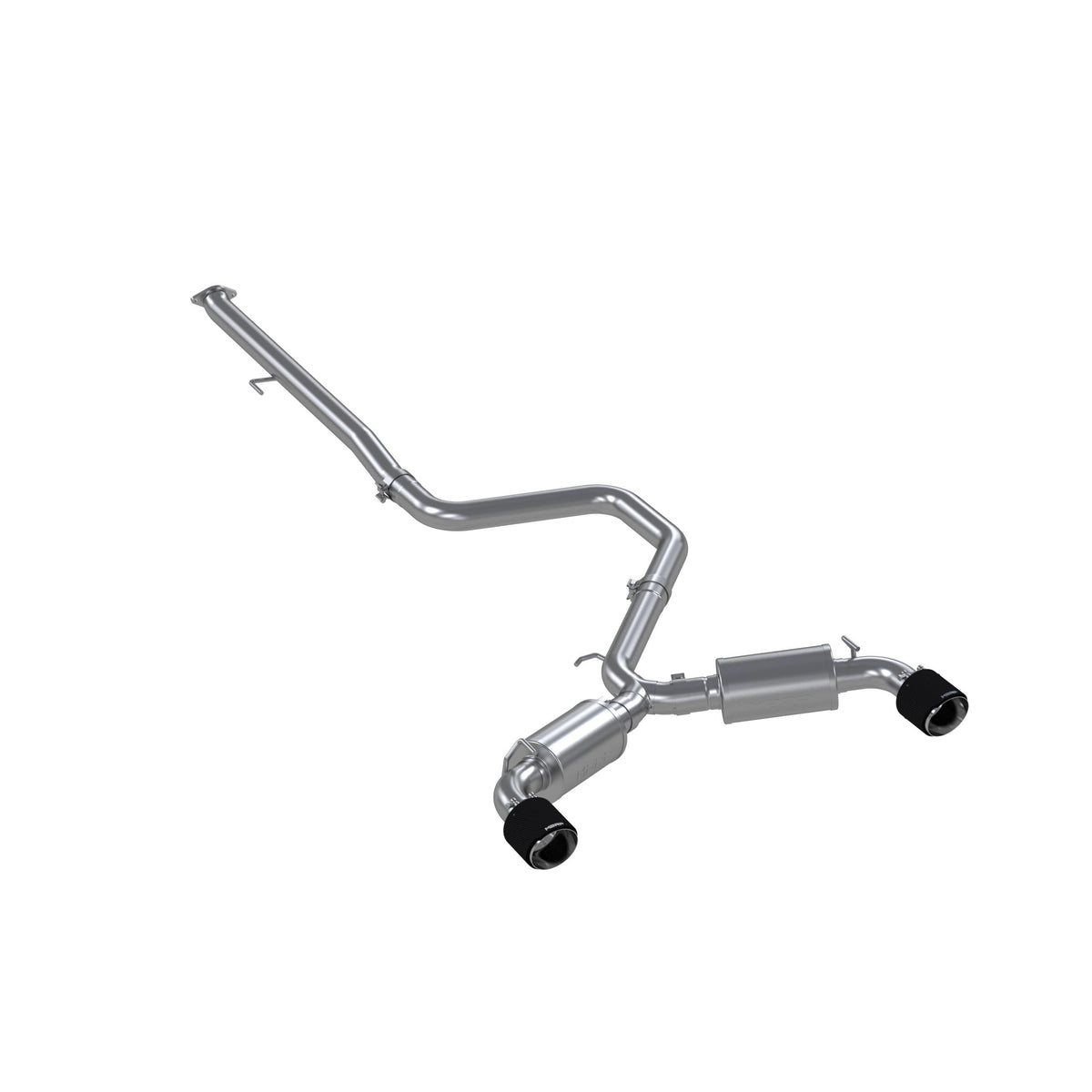 MBRP 3In. Cat-Back, Dual Split Rear Exit, T304, Cf Tips (2019-2021 Veloster N) - S47063CF