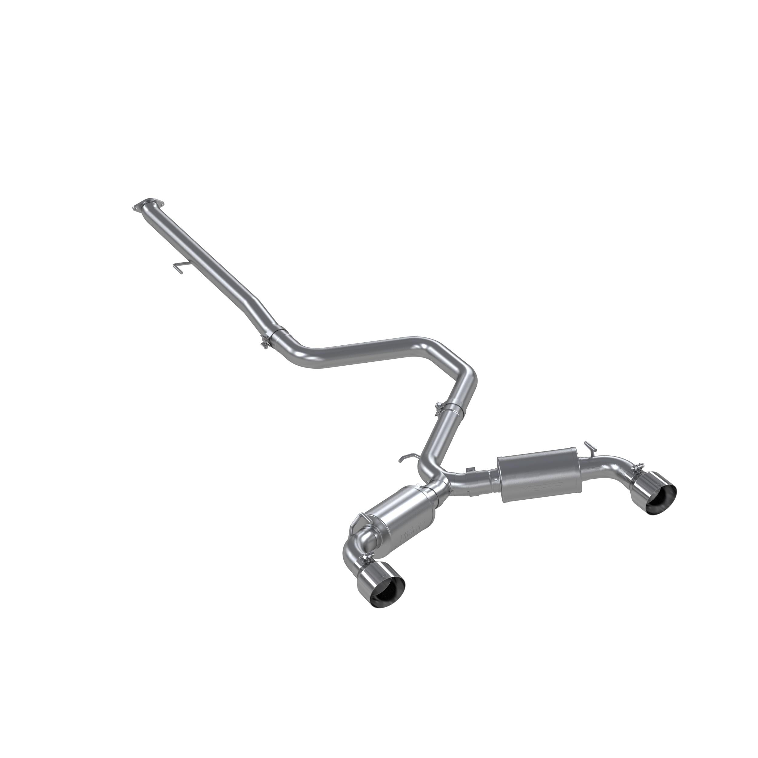 MBRP 3In. Cat-Back, Dual Split Rear Exit, Aluminum (2019-2021 Veloster N) - S4706AL