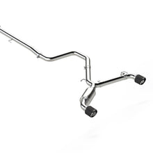 MBRP 3in. Cat-Back; Dual Rear Exit; Active; T304 With Cf Tips (2019-2022 Veloster N) - S47073CF