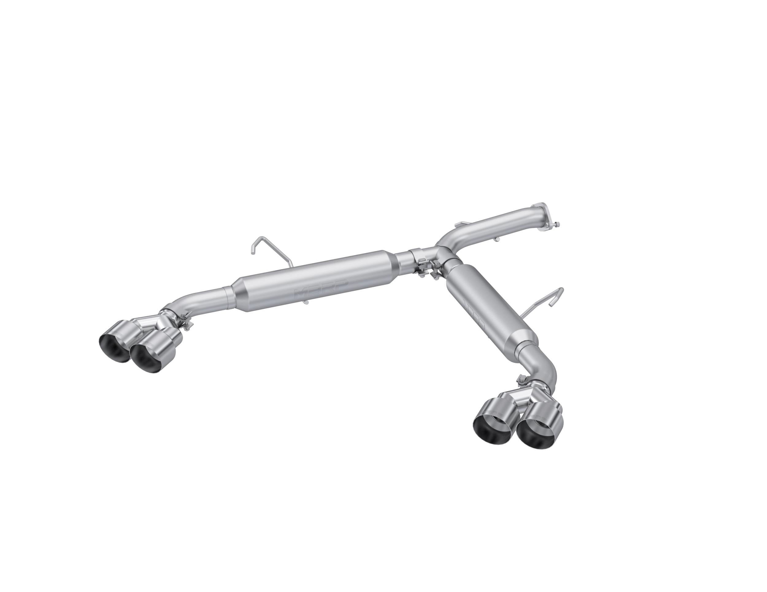 MBRP 2.5In. Axle-Back. Dual Split Quad Rear Exit. Al. (2022-2024 Forte GT, Forte GT Limited) - S4711AL