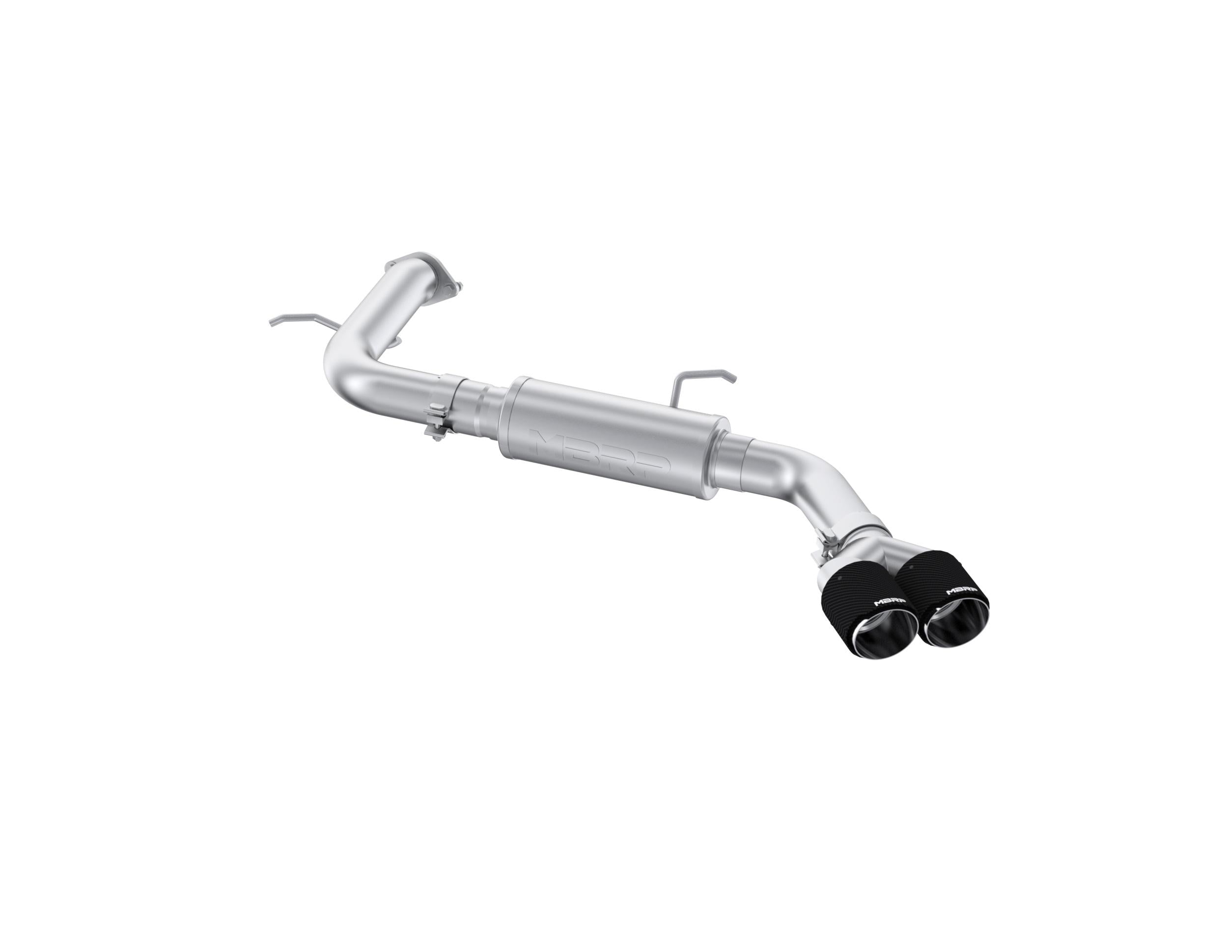 MBRP 3" Axle-Back Exhaust - Street Profile - Single Dual Rear Exit Carbon Fiber Tips (2021-2024 Hyundai Elantra N-Line 1.6L) - S47123CF
