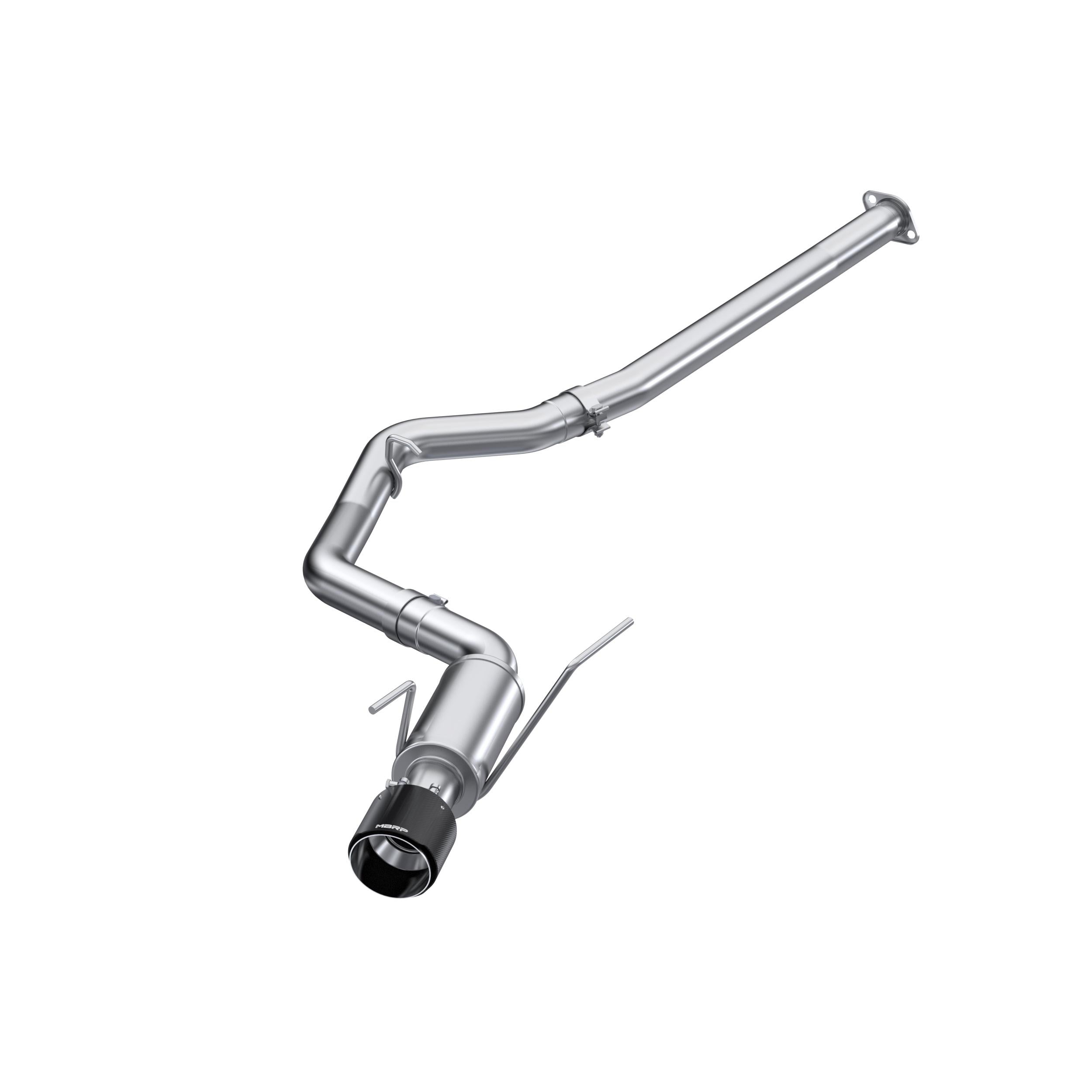 MBRP 3in. Cat-Back; Single Rear Exit; T304 with CF Tip (2011-2021 Impreza, WRX, WRX STI) - S48033CF