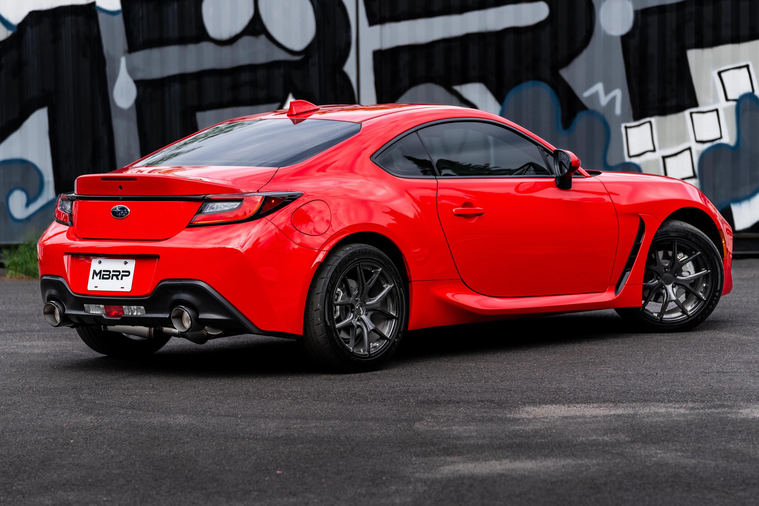 MBRP 3" Cat-Back, Dual Split Rear Exit - Burnt End Tips (2013-2022 BRZ / 2013-2016 FR-S / 2017-2022 GR86) - S48043BE