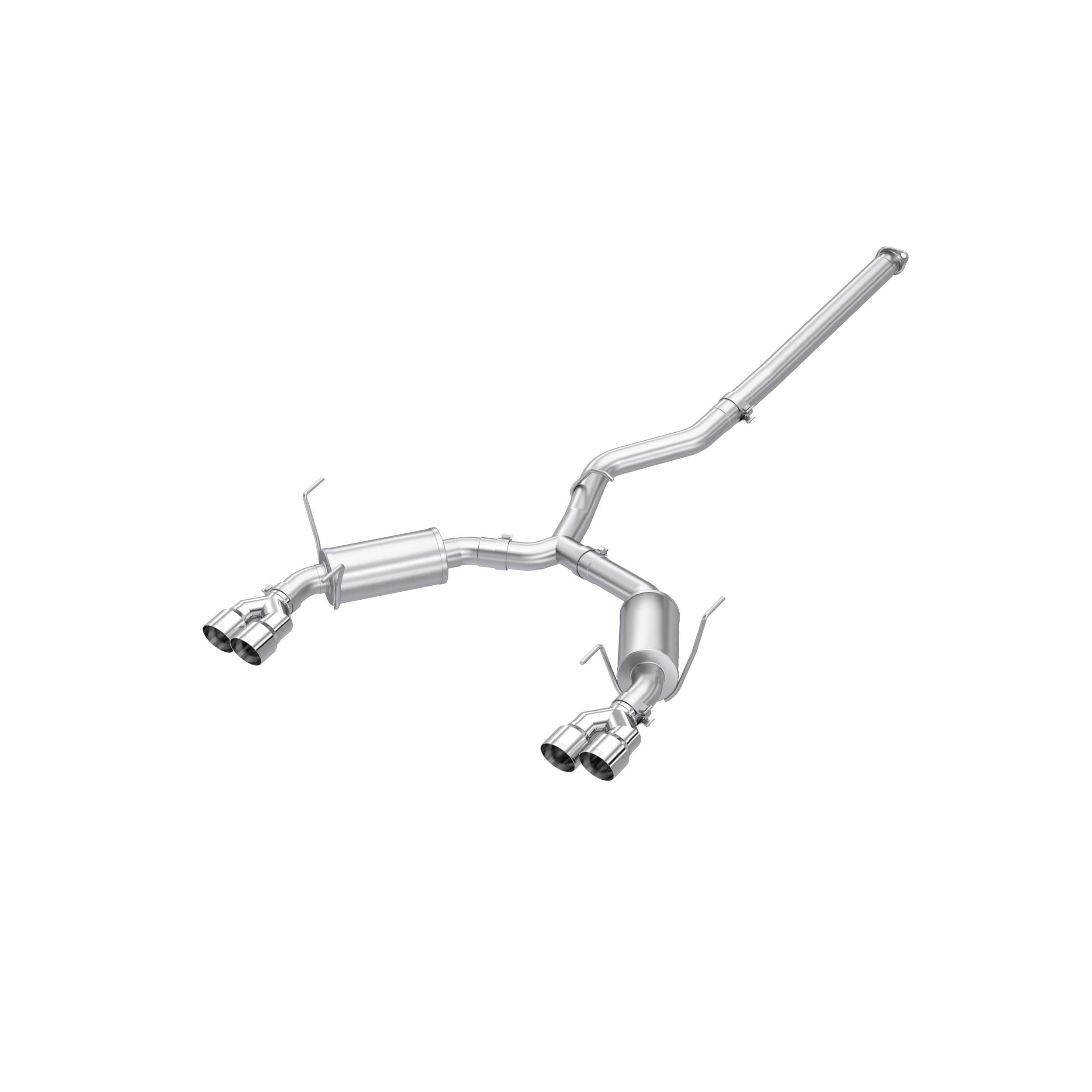 MBRP 3" Cat-Back Exhaust, Quad Rear Exit, Street Profile - T304 Stainless Steel Tip (2022 Subaru WRX) - S4807304