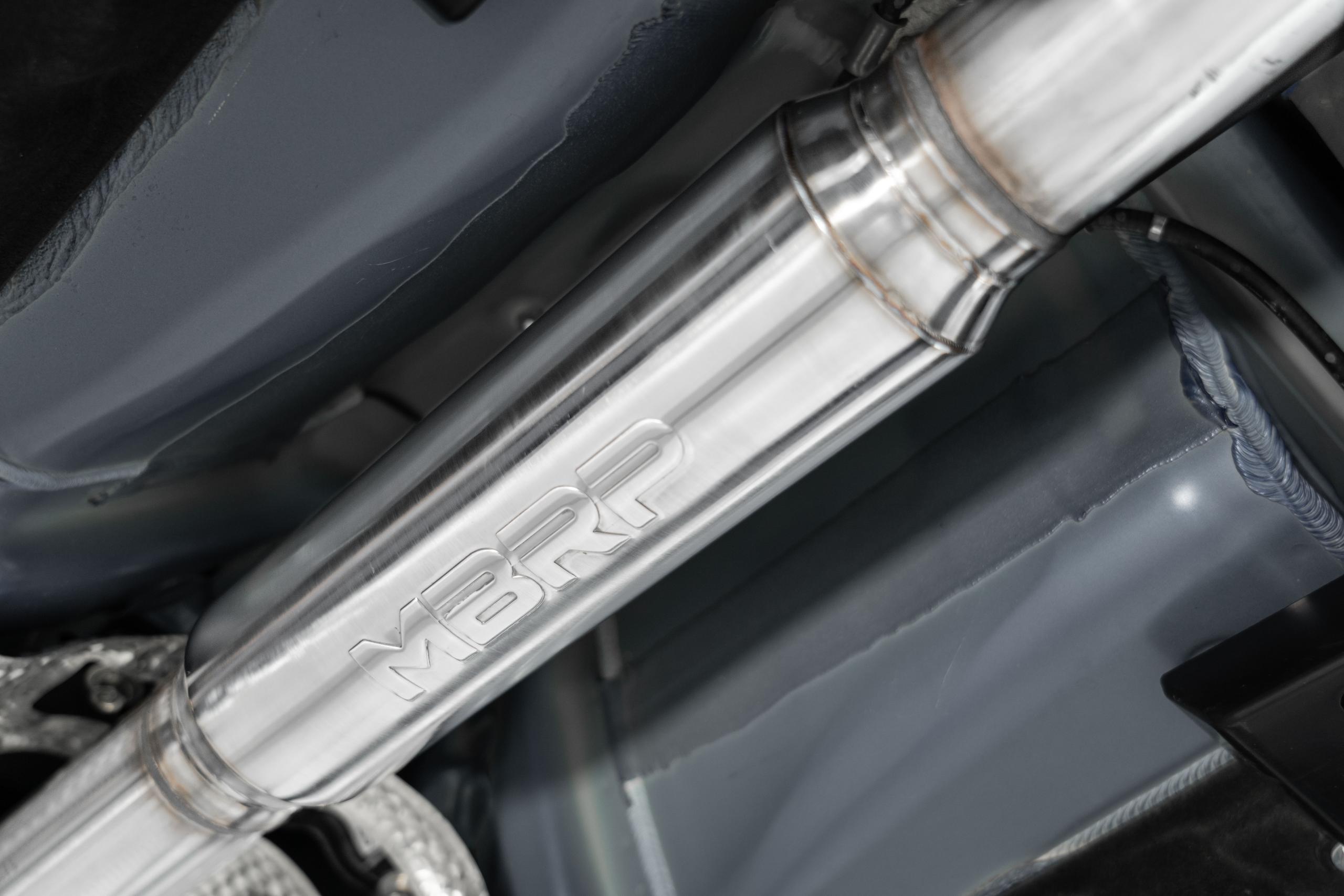 MBRP 3" Cat-Back Exhaust, Quad Rear Exit, Race Profile - Carbon Fiber Tip (2022 Subaru WRX) - S48083CF