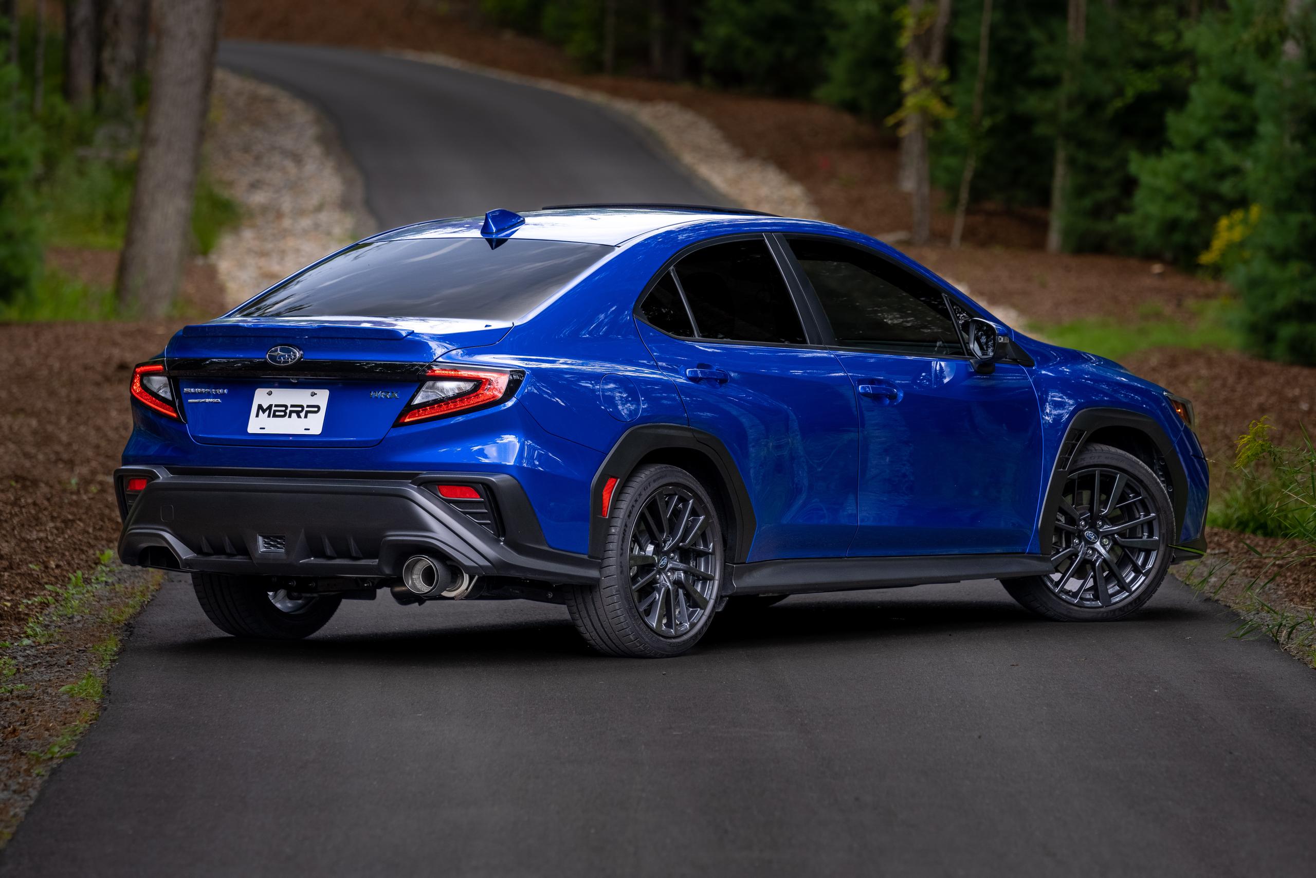 MBRP 3" Cat-Back; Single Rear Exit; T304 - Burnt End Tip (2022+ Subaru WRX) - S48093BE