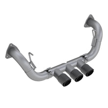 MBRP 2.5" Cat Back, Triple Rear Exit, With Carbon Fiber Tips T304 Media Blasted Stainless Steel - S49003CF