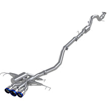 MBRP 3" Cat Back; Triple Center Outlet ; T304 Burnt End Tips (2017-2021 Honda Civic Type R 2.0L) - S49013BE