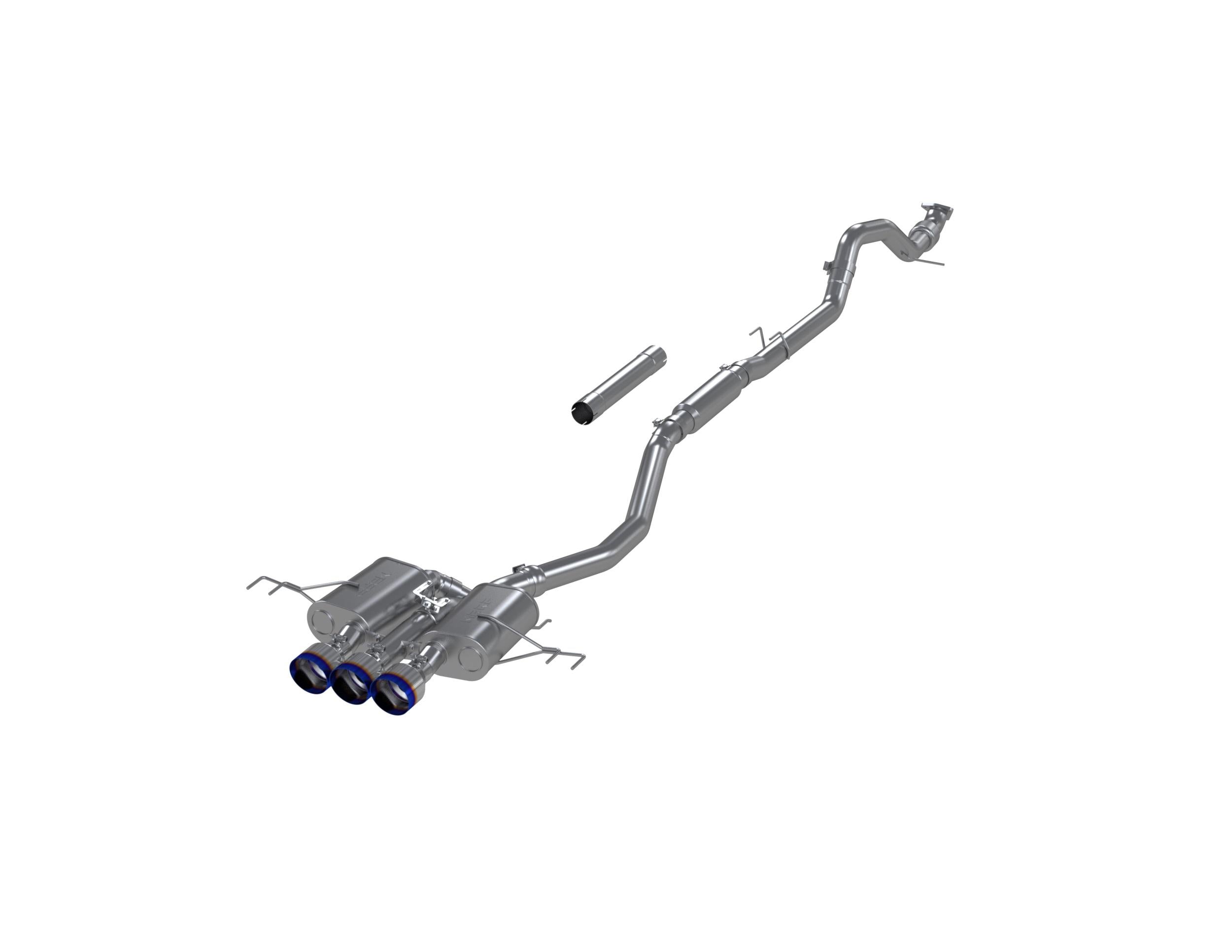 MBRP 3In. Cat-Back. Triple Centre Rear Exit. T304 Be (2023-2024 Civic Type R) - S49023BE