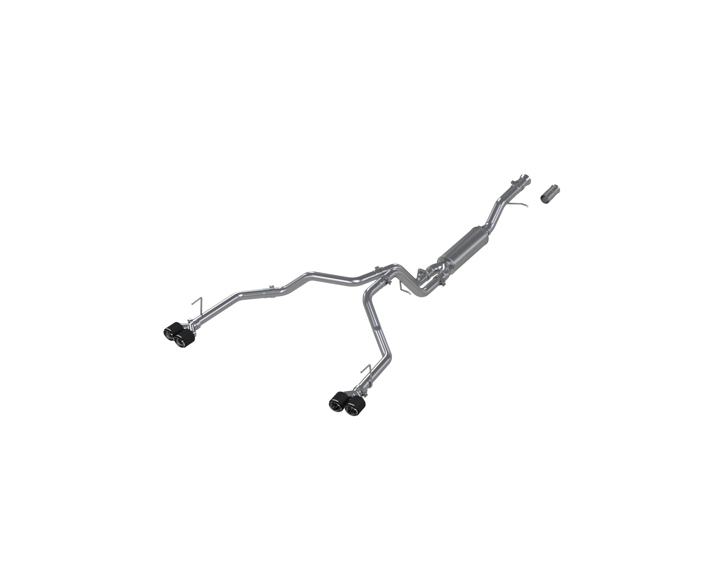 MBRP Mbrp 3 In. Cat-Back  2.5In. Dual Split Rear Exit T304 With Cf Tips (2021-2025 Chevrolet Tahoe, GMC Yukon) - S50573CF