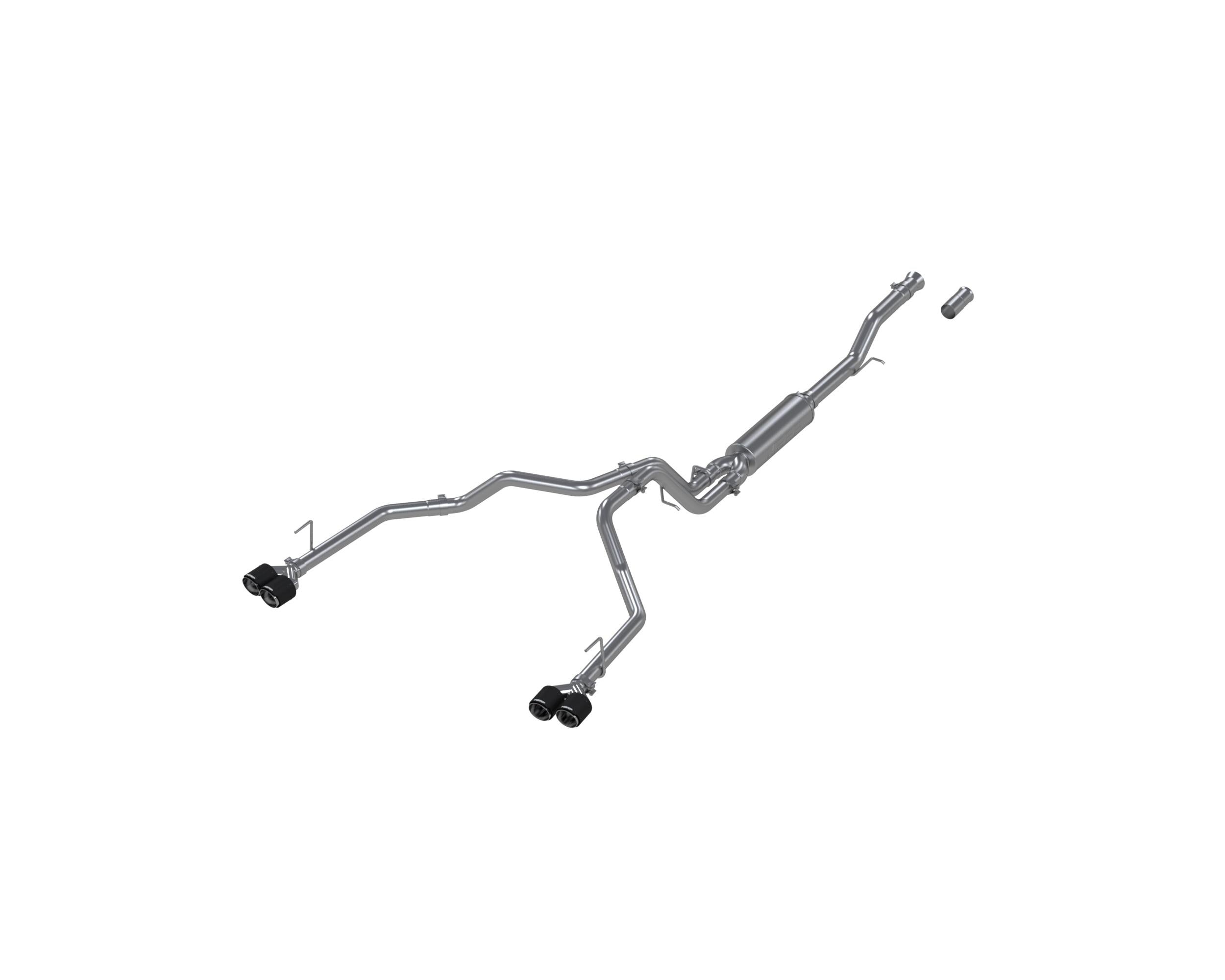MBRP Mbrp 3 In. Cat-Back  2.5In. Dual Split Rear Exit T304 With Cf Tips (2021-2025 Chevrolet Suburban, GMC Yukon XL) - S50593CF