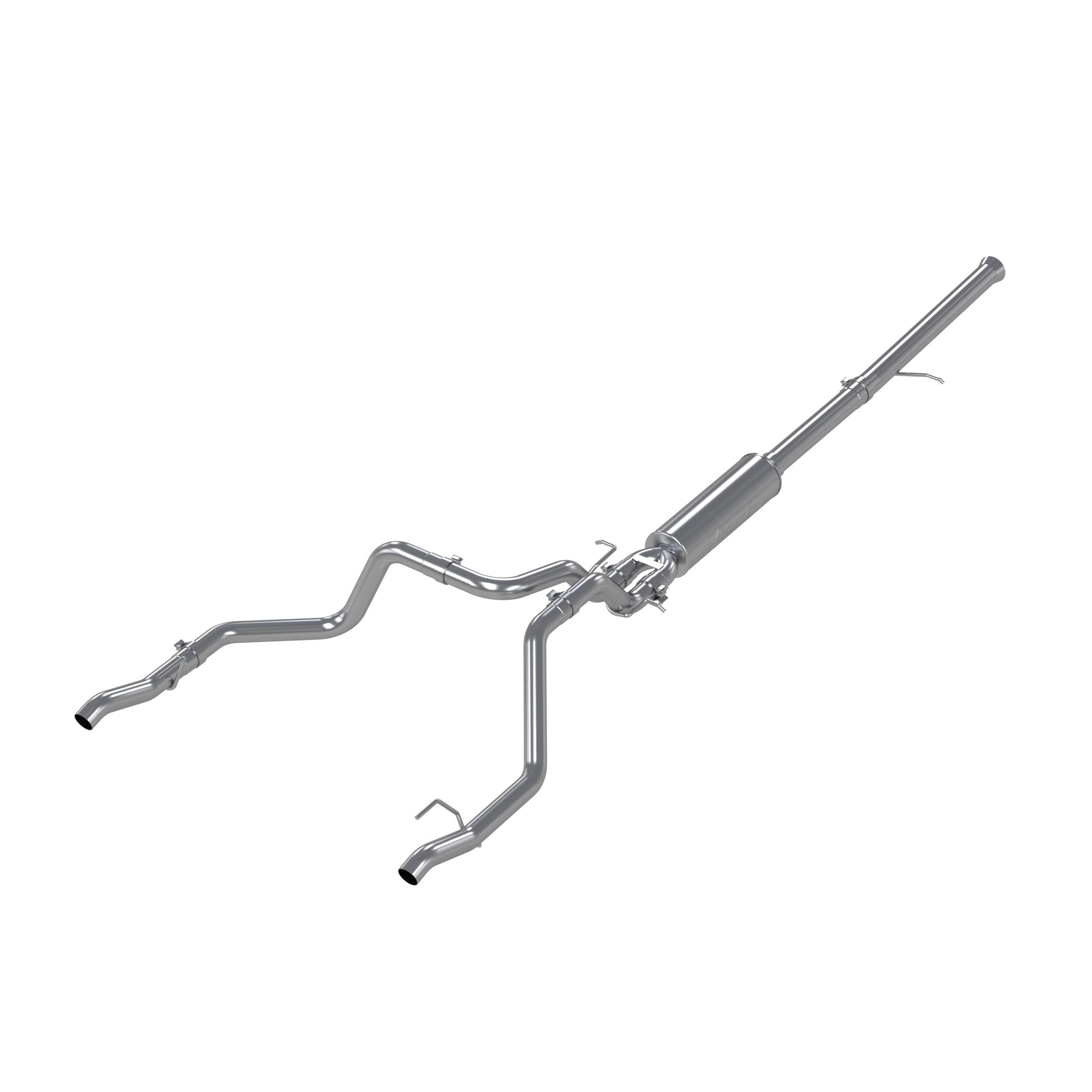MBRP 2.5" Cat Back, Dual Rear , Alumized Steel Exhaust (2019-2020 Silverado 1500,2019-2020 GMC Sierra 1500) - S5065AL