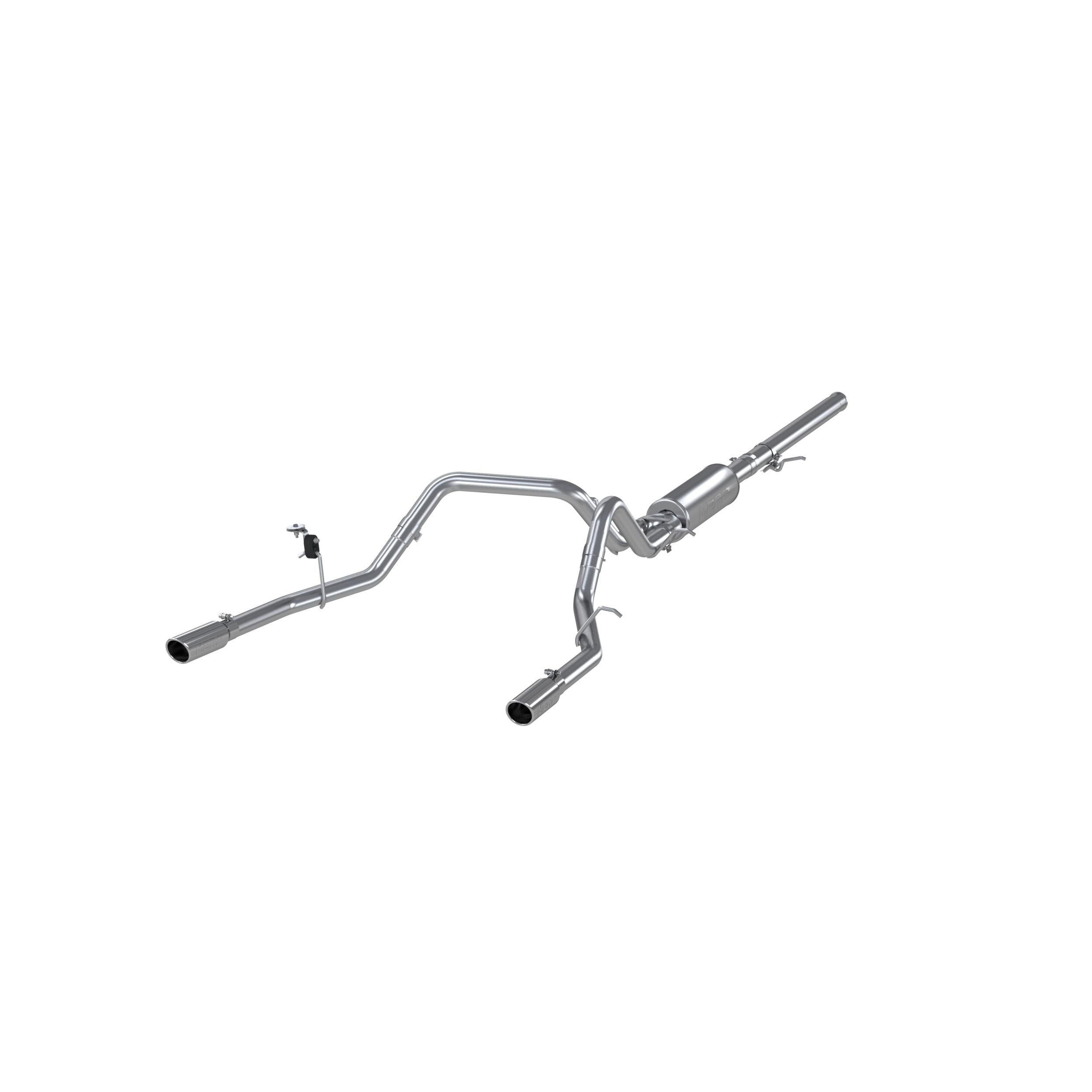 MBRP 3In. Cat-Back. 2.5In. Dual Split Rear Exit. T409 (2014-2019 GMC, Chevrolet Fitment) - S5084409