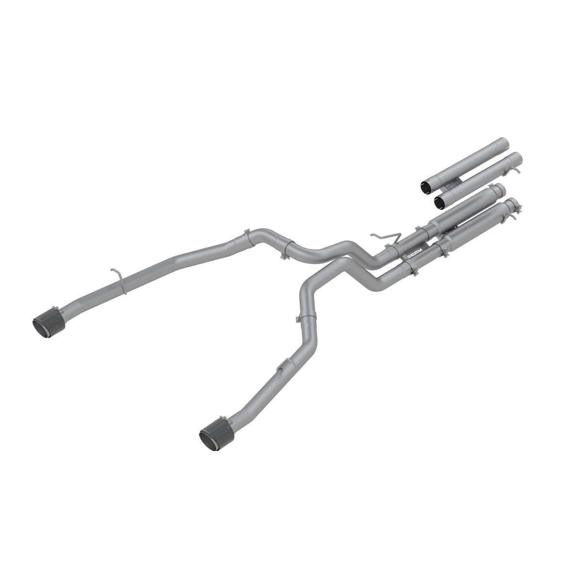 MBRP 3in. Cat Back Dual Split Rear with Carbon Fiber Tips - Race Version (2021 Ram TRX) - MBRP-S51543CF