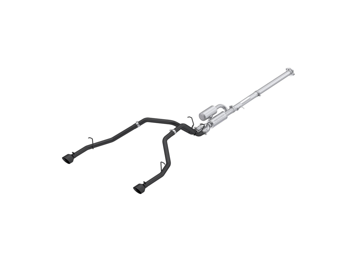MBRP 3In. Cat-Back. 2.5In. Dual Split Rear Exit. Blk (2025 Ram 1500) - S5156BLK