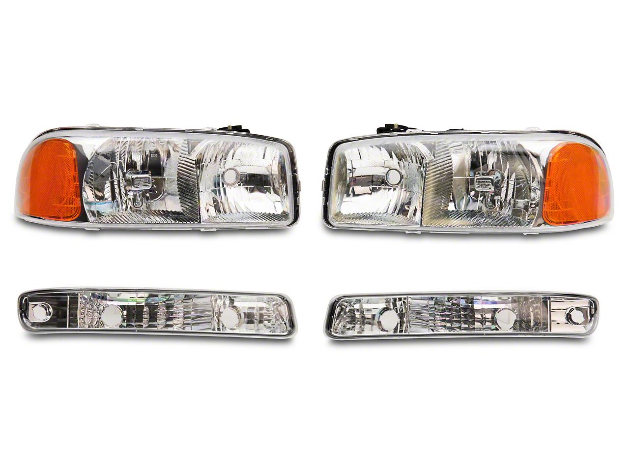 Raxiom Axial Series Oem Style Crystal Replacement Headlights (1999-2006 Sierra 1500) - S518303