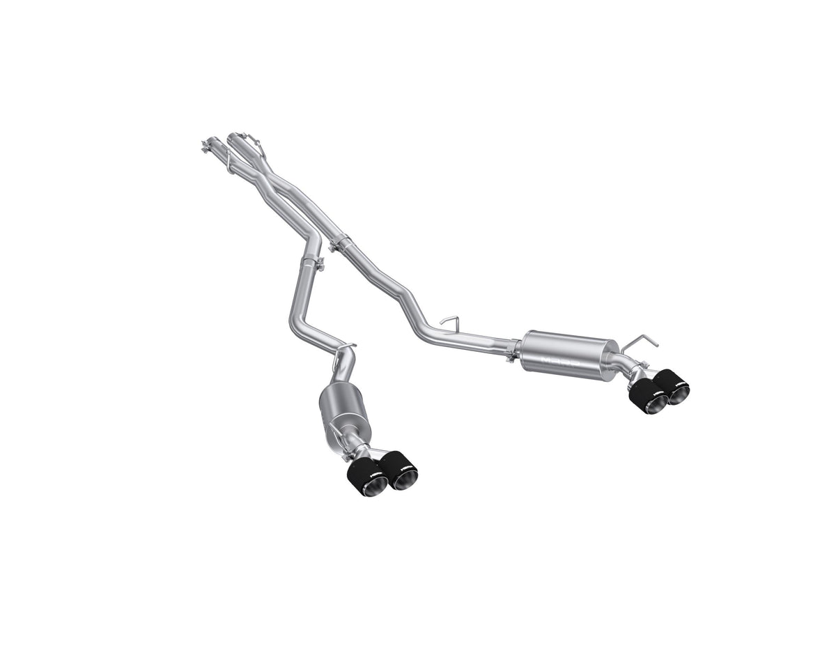 MBRP Cat Back Exhaust System - 2.5",  Dual Rear,  Quad Carbon Fiber Tips,  T304 Stainless Steel (2020-2025 Explorer ST) - S52053CF