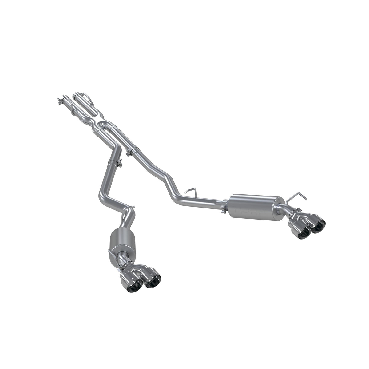 MBRP Cat Back Exhaust System - 2.5",  Dual Rear,  Quad Tips,  Aluminized Steel (2020-2025 Explorer ST) - S5205AL