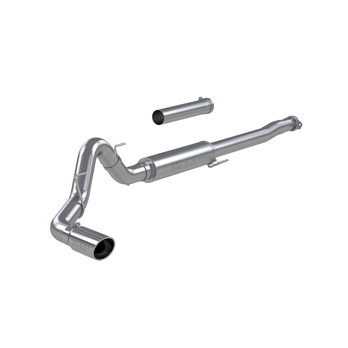 MBRP Installer Series "Race" 4" Cat-Back Exhaust Kit with 5" Tip - Aluminum (2021-2025 F150) - S5209AL