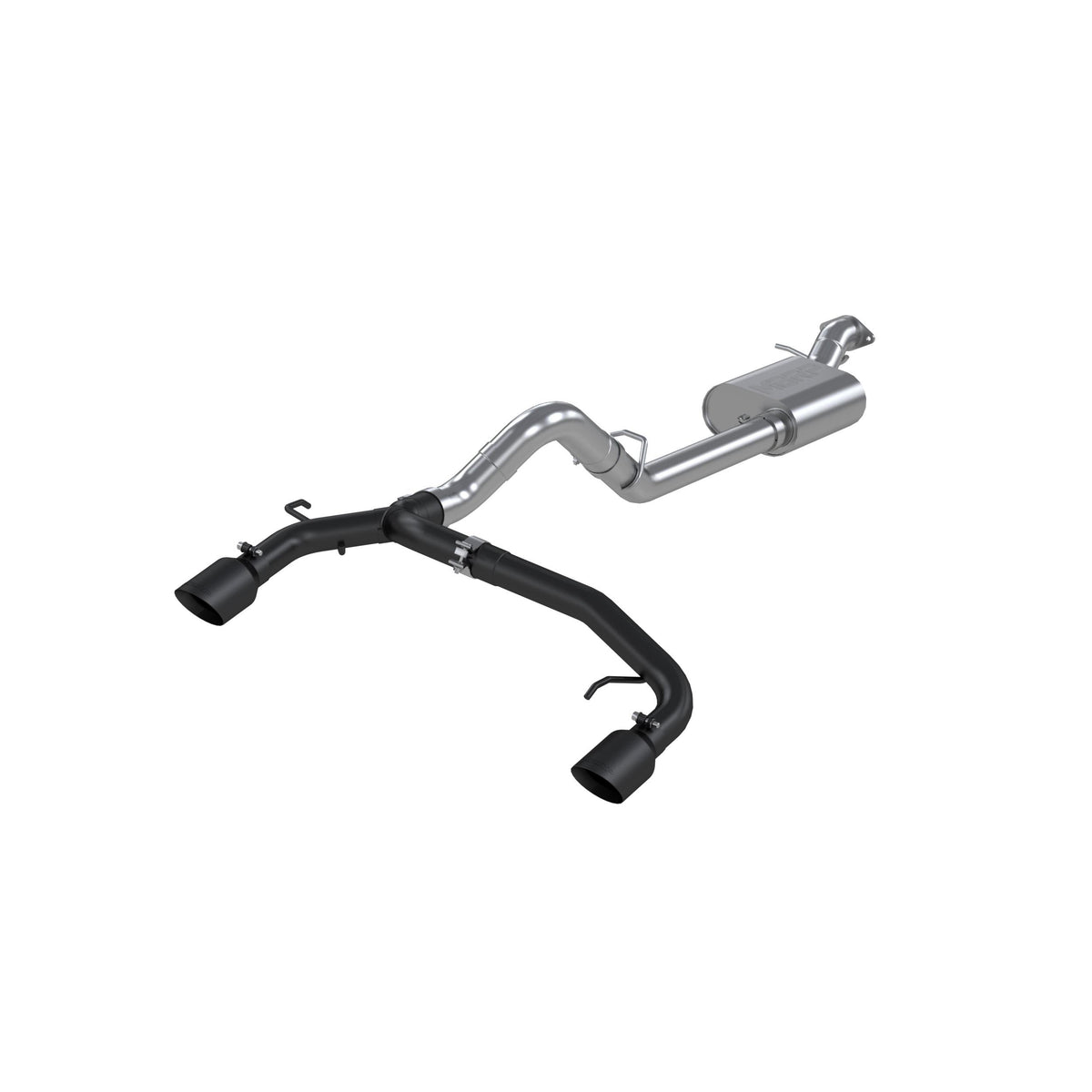 MBRP 3" Cat-Back, Dual Split Rear Exit, Black-Coated Aluminized Steel (2021-2025 Ford Bronco 2.3L/2.7L) - S5241BLK