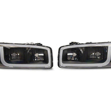 Raxiom Axial Series Headlights With Led Bar; Black Housing; Clear Lens (1999-2006 Sierra 1500) - S531789