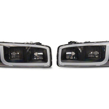 Raxiom Axial Series Headlights With Led Bar; Black Housing; Clear Lens (1999-2006 Sierra 1500) - S531789