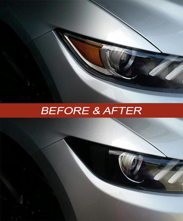 Anchor Room Headlight Amber Corner Vinyl Black Out - Azure(Grabber) Blue (+$5.00) (2015-2017 MUSTANG, 2016-2020 GT350 & 2020-2023 GT500) - 15FM_HAC_GB